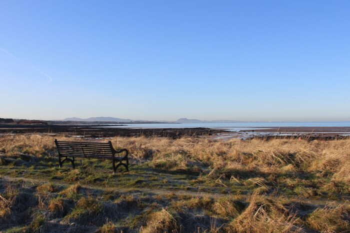 Looking towards Arthur's Seat and Edinburgh from Longniddry Bent